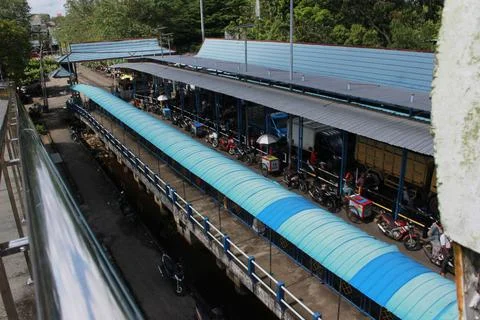 Long queue Stock-Fotos