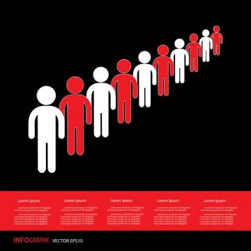 Long queue symbol  format Stock Illustration