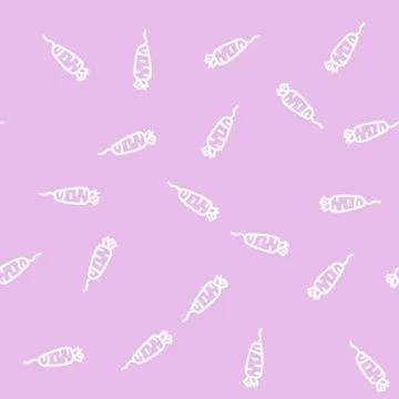 Long radish line vector seamless pattern Illustrazione stock