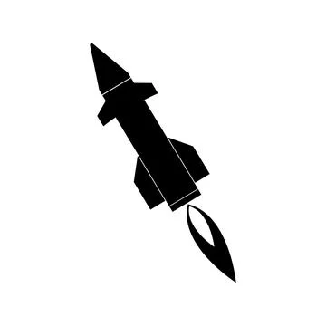 Long-range missile icon Stock Illustration
