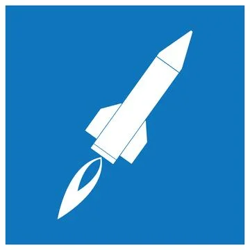 Long-range missile icon vector design Stock Illustration