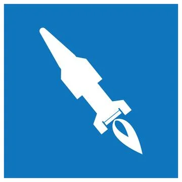 Long-range missile icon vector design Stock Illustration