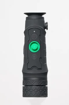 Long-range monocular isolated on a white background. Fotos de archivo