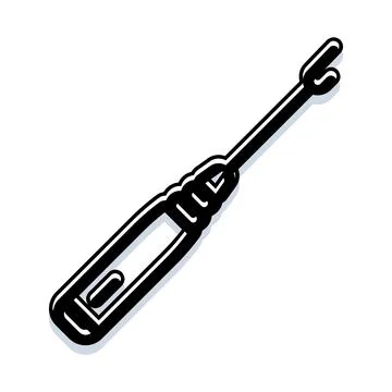 Long range utility lighter igniting flame equipment Stock Illustration