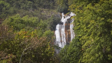 Long Range View of Siribhume Waterfall in Thailand Stock-Footage 94371207