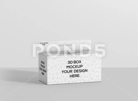 Long rectangle box hanger frontview PSD Template