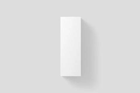 Long Rectangle Box White Blank 3D Rendering Mockup Stock Illustration