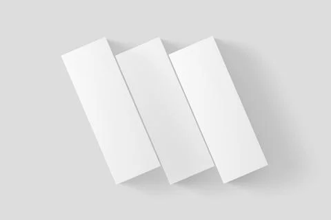 Long Rectangle Box White Blank 3D Rendering Mockup Stock Illustration