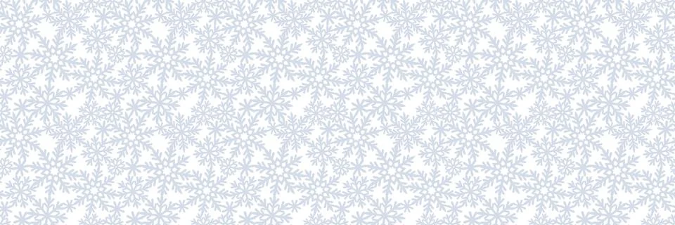 Long rectangular background with snowflakes.  Stock Illustration