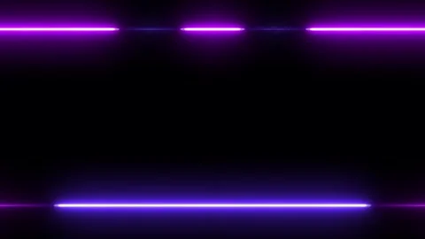 Long rectangular, horizontal colorful, purple neon moving long lines on bla.. Stockbeeldmateriaal 270316277