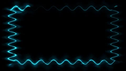 Long rectangular horizontal waving colorful white neon with smoke moving ar.. Stockbeeldmateriaal 270316846