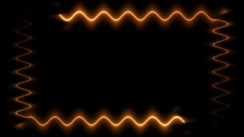 Long rectangular horizontal waving colorful orange neon flashing moving aro.. Vídeos de archivo 270316850