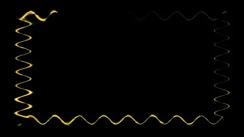 Long rectangular horizontal waving colorful orange neon with smoke moving a.. Stock Footage 270316888