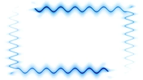 Long rectangular horizontal waving colorful blue neon flashing moving aroun.. Vídeos de archivo 270316955