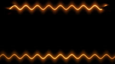 Long rectangular horizontal wavy colorful orange neon moving long lines on .. 스톡 동영상 270316520