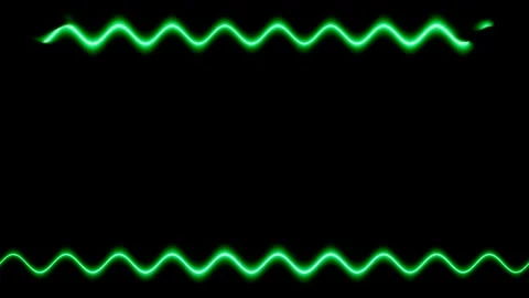 Long rectangular horizontal wavy colorful dark green neon moving long lines.. 스톡 동영상 270316602