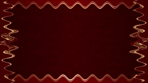 Long, rectangular, horizontal wavy decorated gold closed, lines on red back.. Stock Footage 270315867