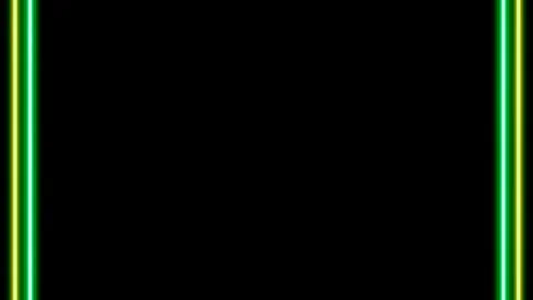 Long rectangular vertical colorful yellow green neon flashing long lines on.. 스톡 동영상 270316397