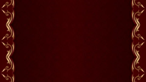 Long, rectangular, vertical decorated gold stripes, lines on a red backgrou.. Video stock 270315814