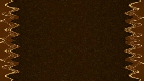 Long, rectangular, vertical decorated wavy gold stripes, lines on a brown b.. Stock Footage 270316038