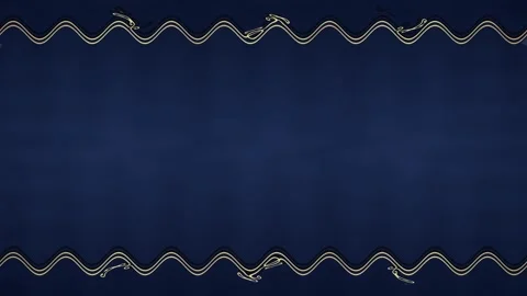 Long rectangular wavy horizontal decorated gold still long lines frame on n.. 스톡 동영상 270317037