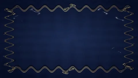 Long rectangular wavy horizontal decorated golden motionless long lines clo.. Stockbeeldmateriaal 270317124