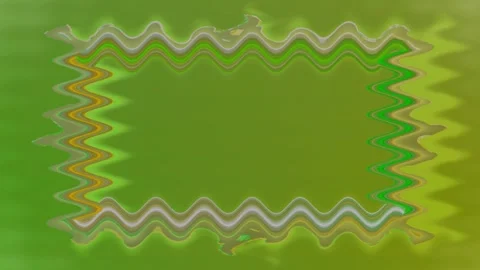 Long rectangular wavy horizontal decorated colorful green widening and narr.. Stock Footage 270317161