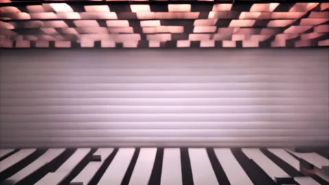 A long rectangular white frame with lines, black and white decorations at t.. Stock Footage 273954314