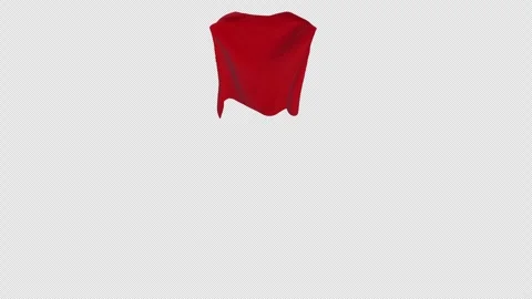 Long red Superhero Cape, with Alpha Channel. Stock-Footage 335886072