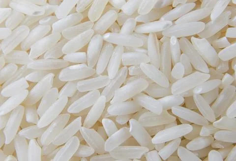 Long rice background. The view from top Stock Photos