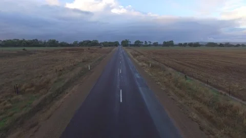 Long road 4k aerial Stock Footage 289701320