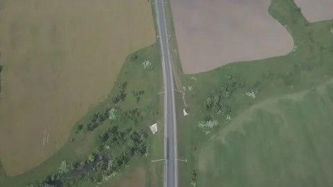 Long road between fields in Abkhazia. Stock Footage 150108977