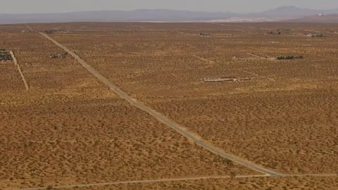 Long Road in the Desert From Above Video stock 254367760