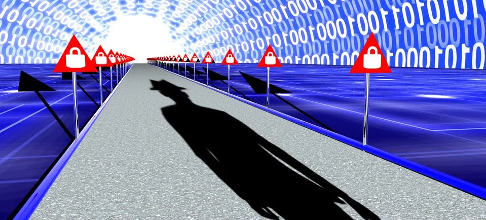 The long road to information security Stock Illustration