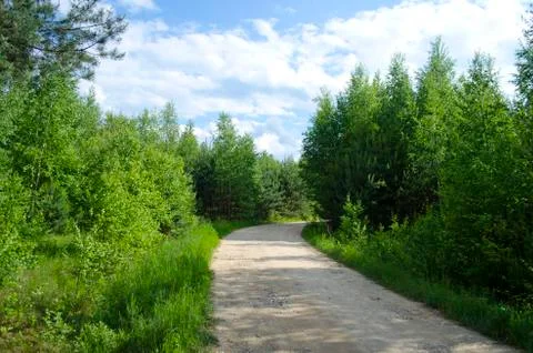 Long road with nobody Stock Photos