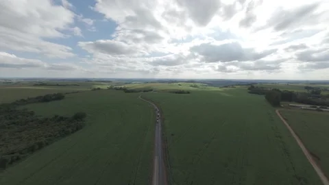 Long Road Under Construction – Aerial View of Infrastructure Progress Stock Footage 306474727