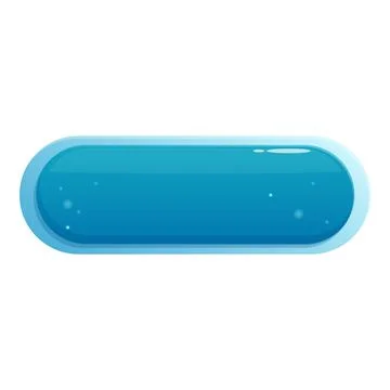Long rounded blue loading bar with glowing frame for games Stock Illustration