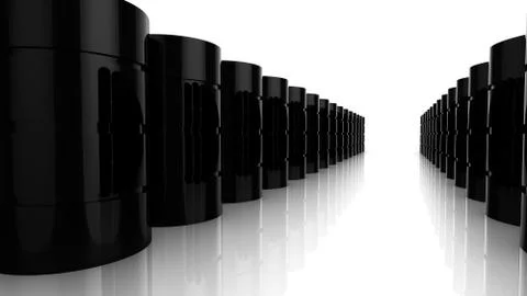 Long row of servers Illustrazione stock