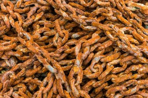 Long Rusty Chain Stock Photos