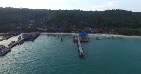 Long sandy beach Stock Footage 61489679