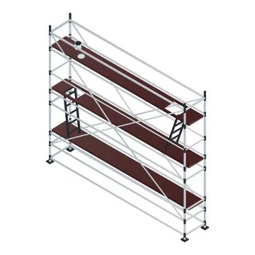 Long scaffold icon, isometric style Ilustración de archivo