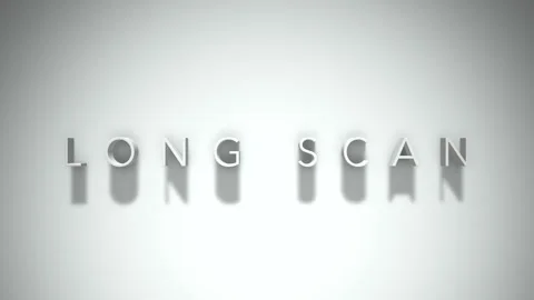 Long scan 3D title animation with shadows on a white background Stock Footage 297387351