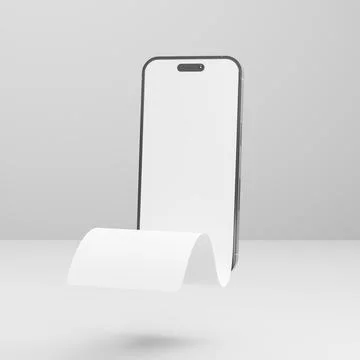 Long scroll smartphone screen, use for design presentation mockup Stock Illustration