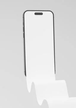 Long scroll smartphone screen, use for design presentation mockup Stock Illustration