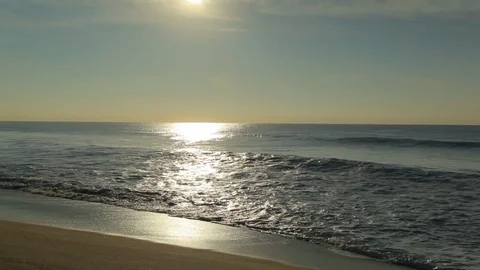 Long sequence of waves crashing on beautiful beach in tropical paradise B Stock Footage 120407140