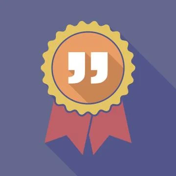 Long shadow badge with  quotes Stock Illustration