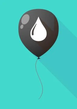 Long shadow balloon with a fuel drop Stock Illustration