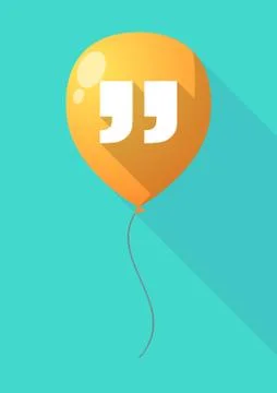 Long shadow balloon with  quotes Stock Illustration