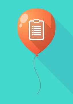 Long shadow balloon with a report Stock Illustration