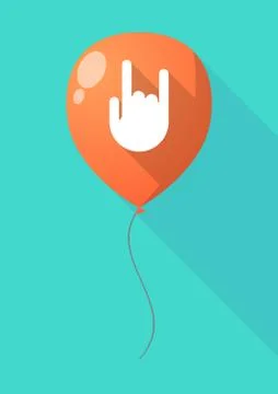 Long shadow balloon with a rocking hand イラスト素材